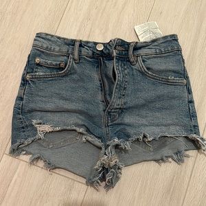 Zara high waist size 0 distressed shorts